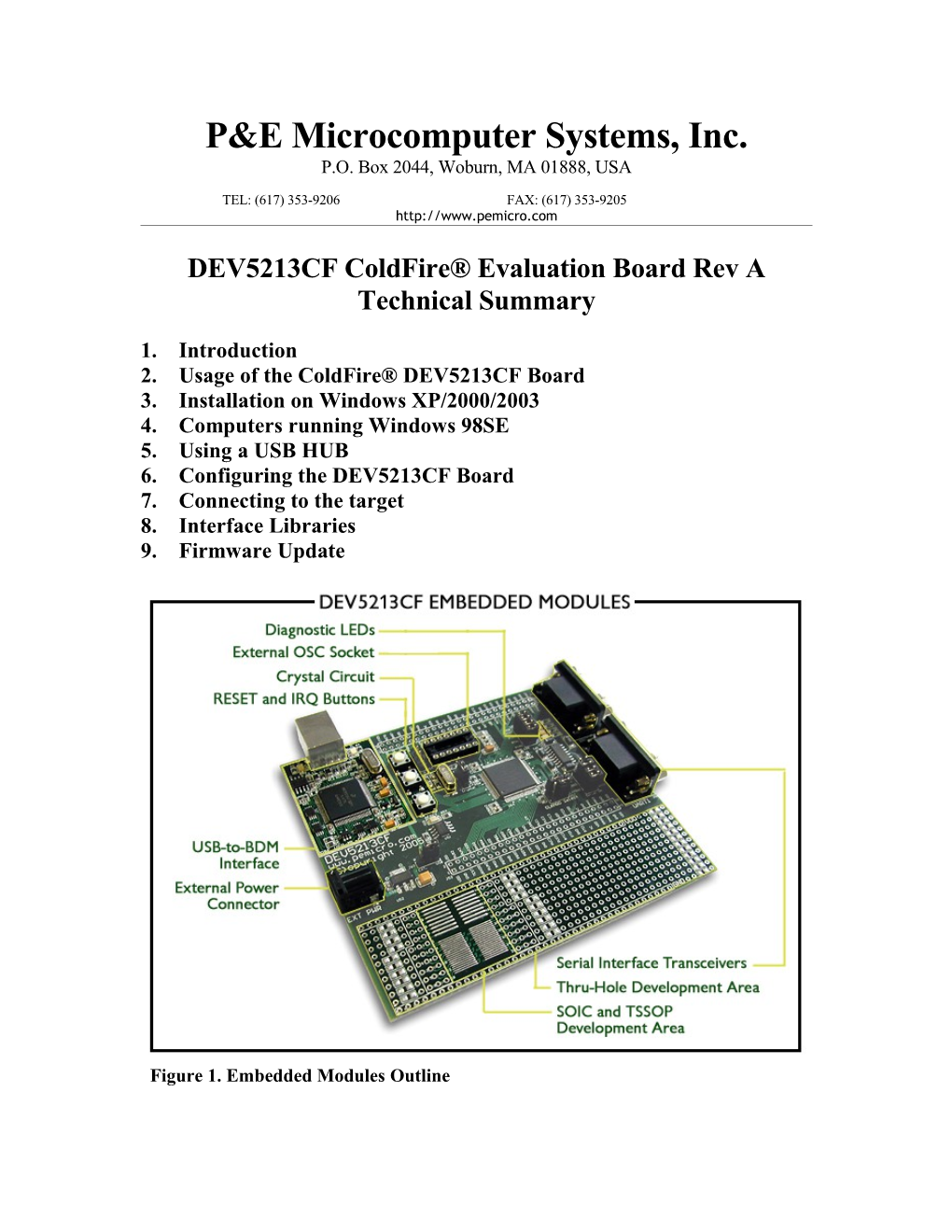 DEV5213CF Coldfire Evaluation Board Rev A