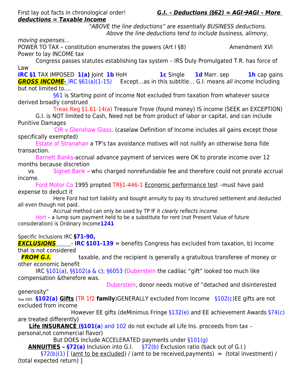 POWER to TAX Constitution Enumerates the Powers (Art I 8)