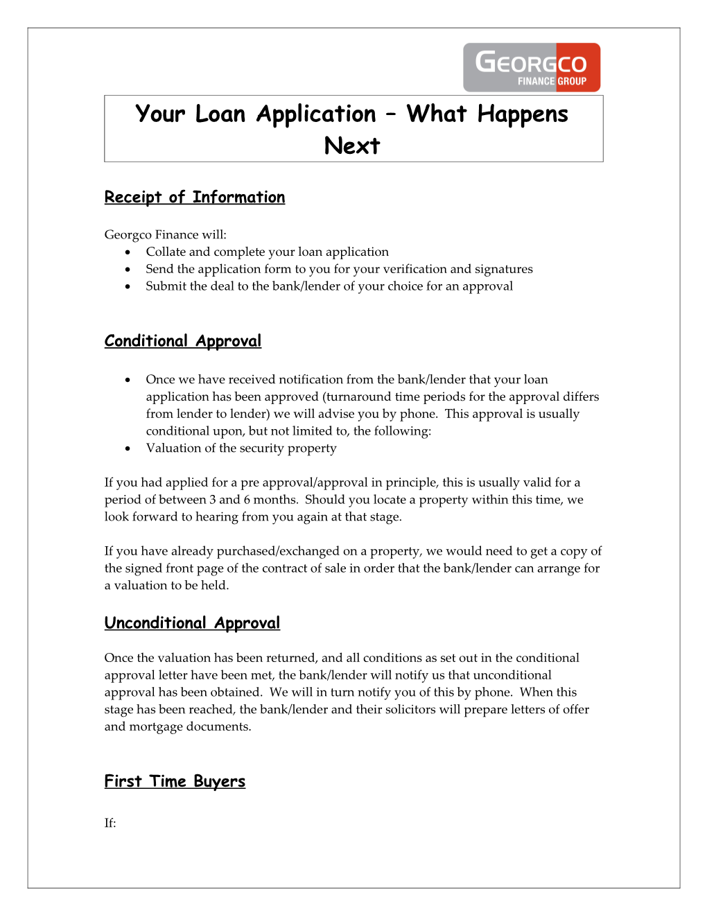 Your Loan Application What Happens Next