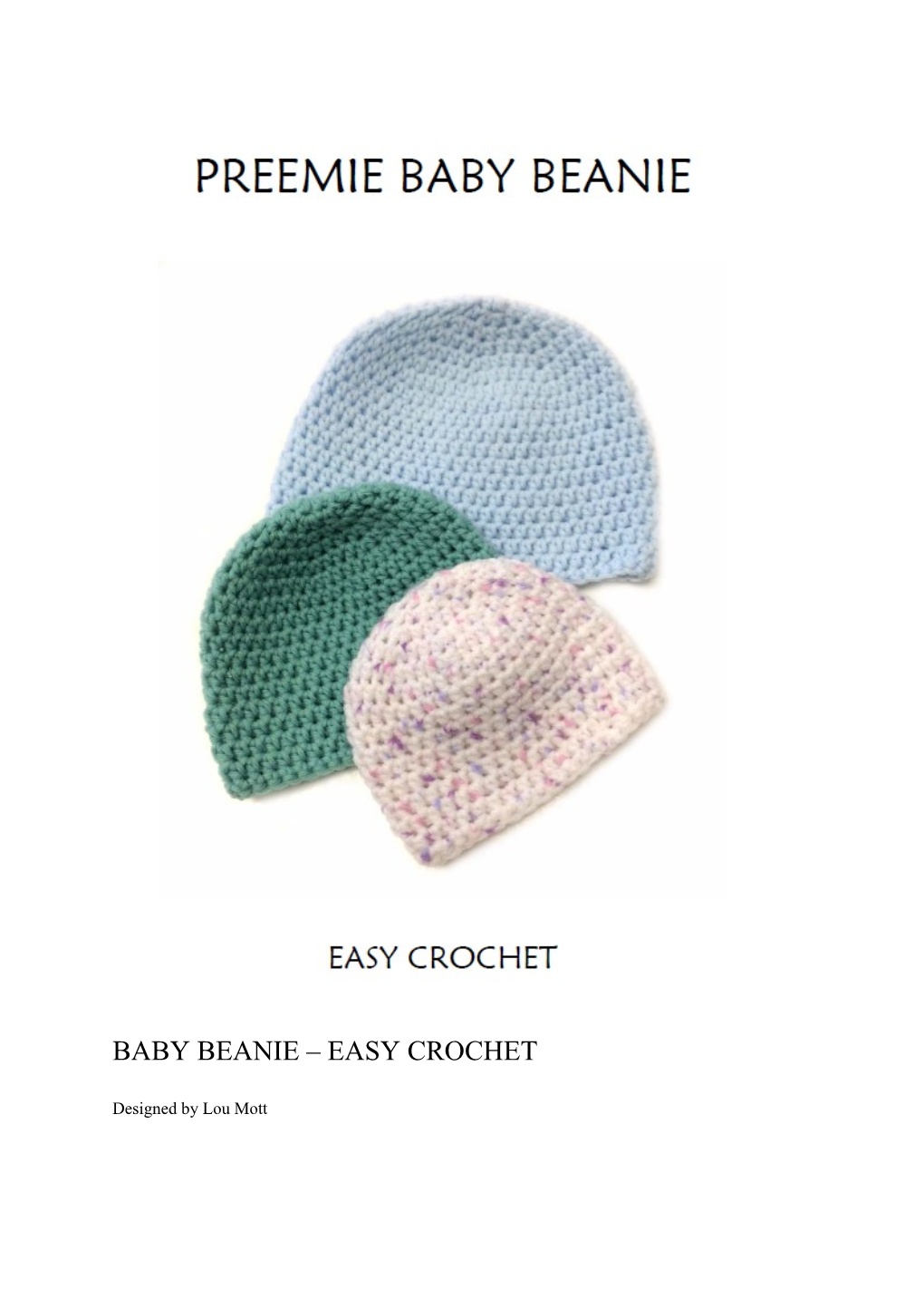 Baby Beanie Easy Crochet