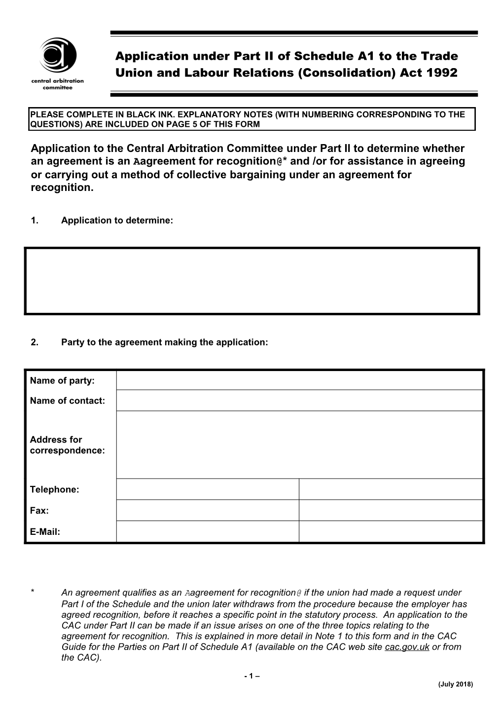 Application Form - Part II (April 2008)