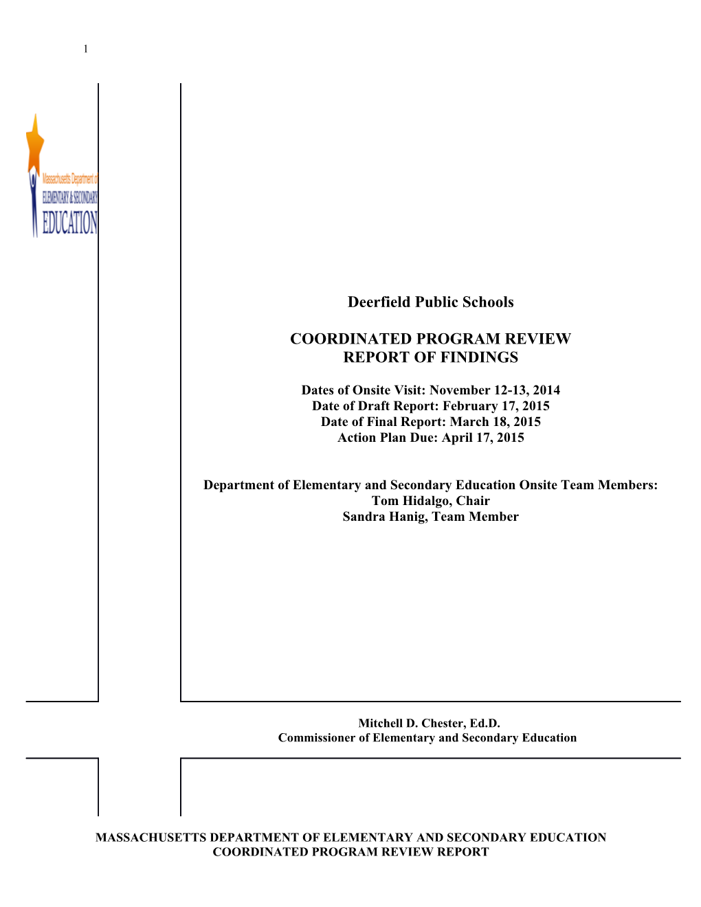 Deerfield Public Schools CPR Final Report 2015