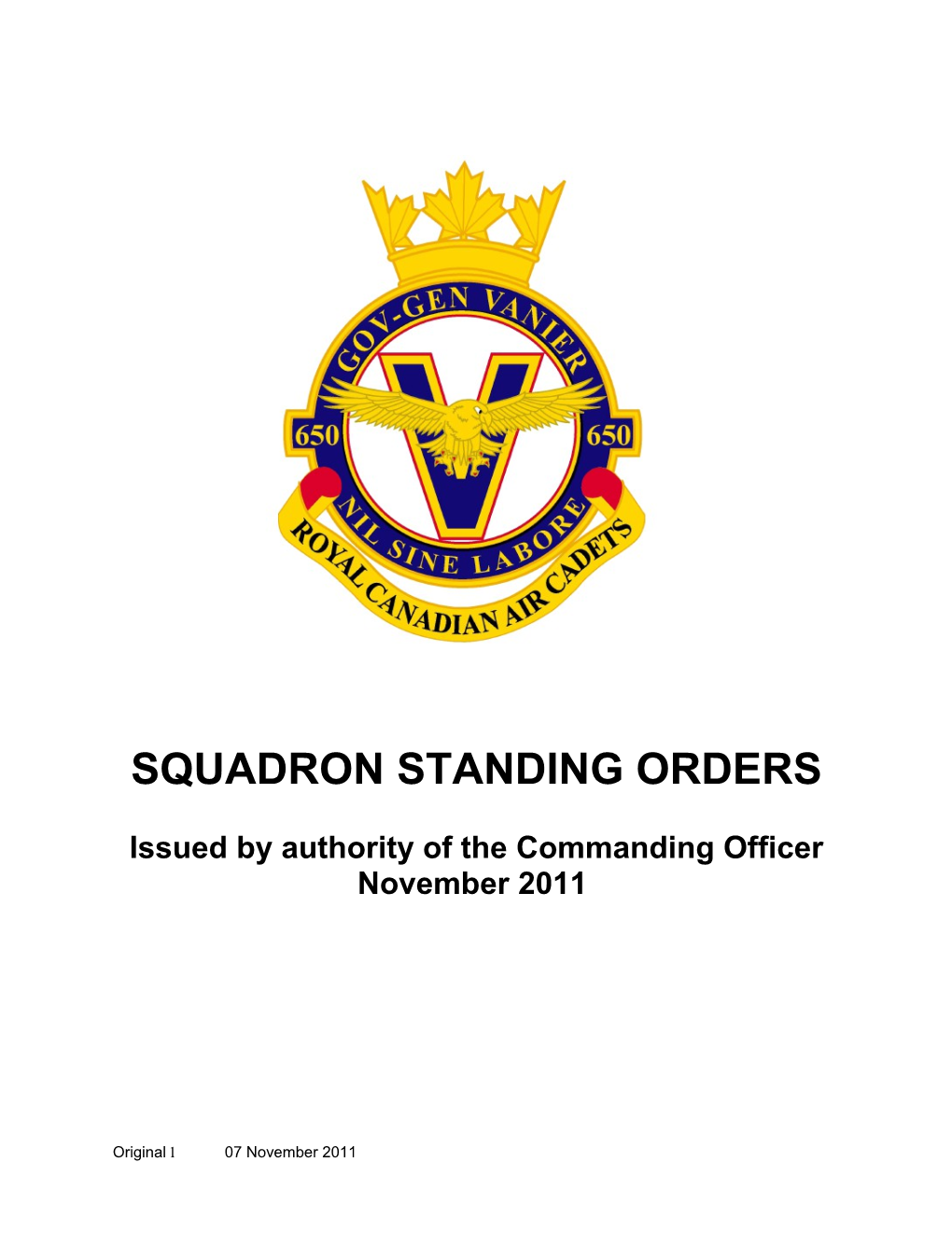 Issued by Authority of the Commanding Officer