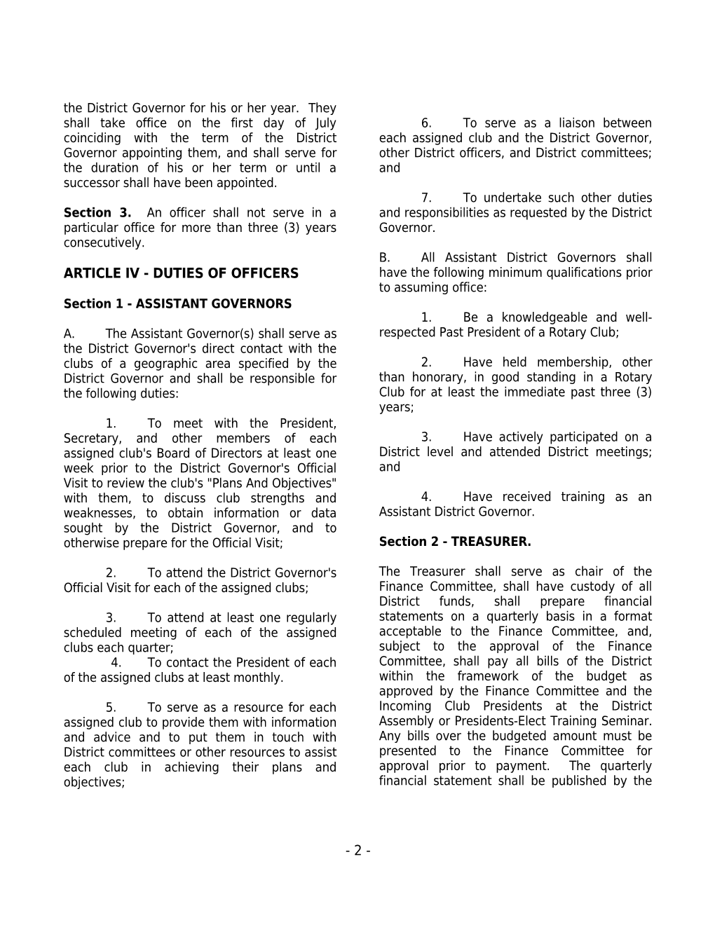 Rotary District 7300 Articles of Procedure (6/28/2014) (D0372041;1)