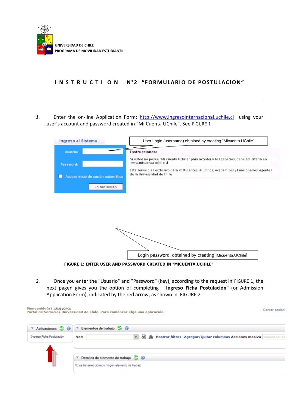 I N S T R U C T I O N N 2 Formulario De Postulacion