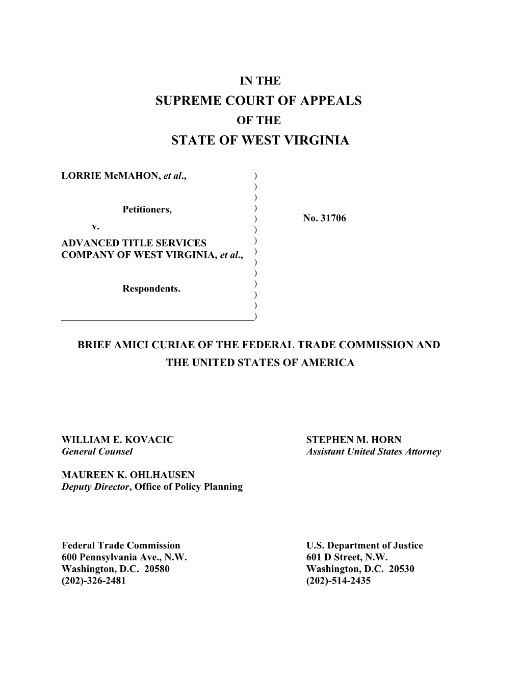 West Virginia Amicus Draft Outline