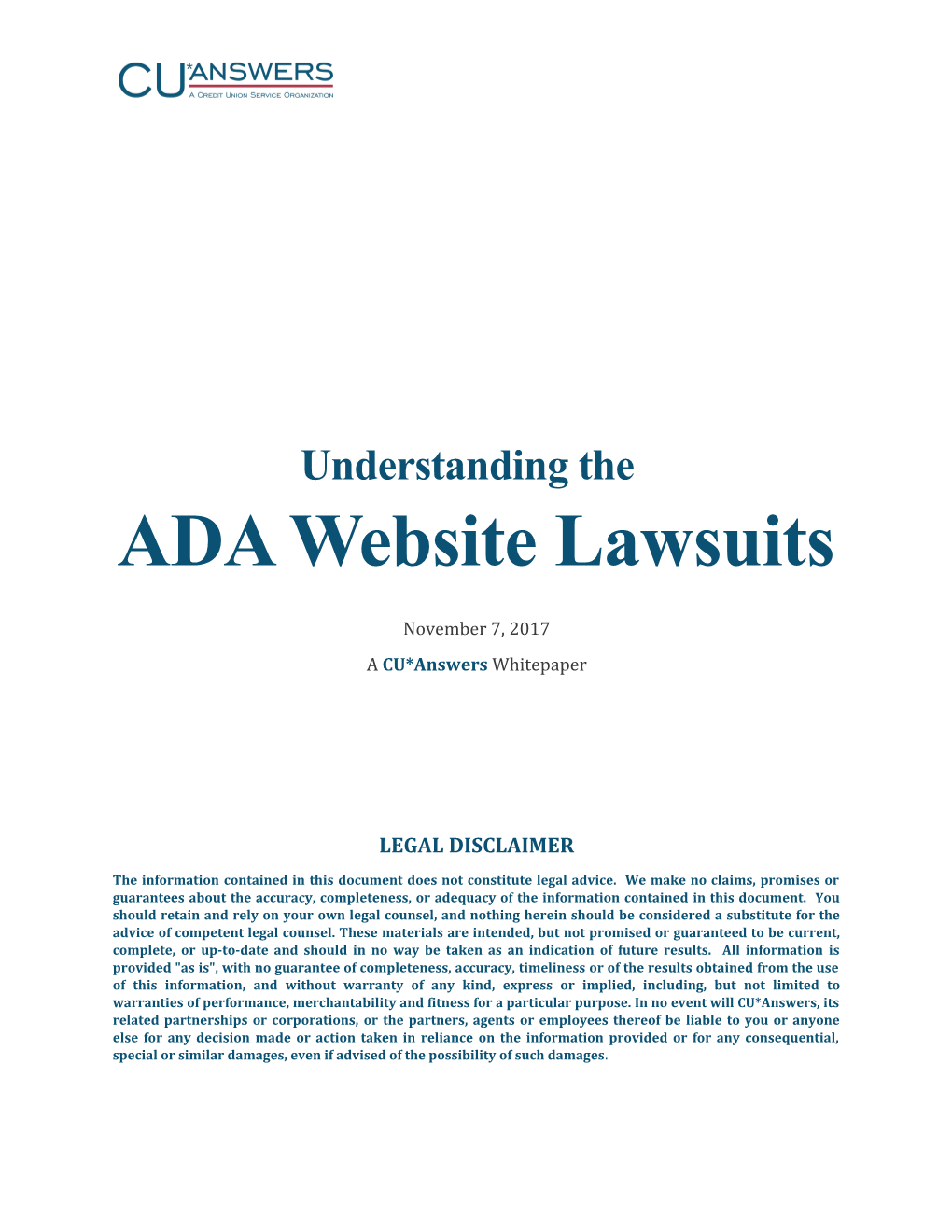 Understanding the ADA Website Lawsuits
