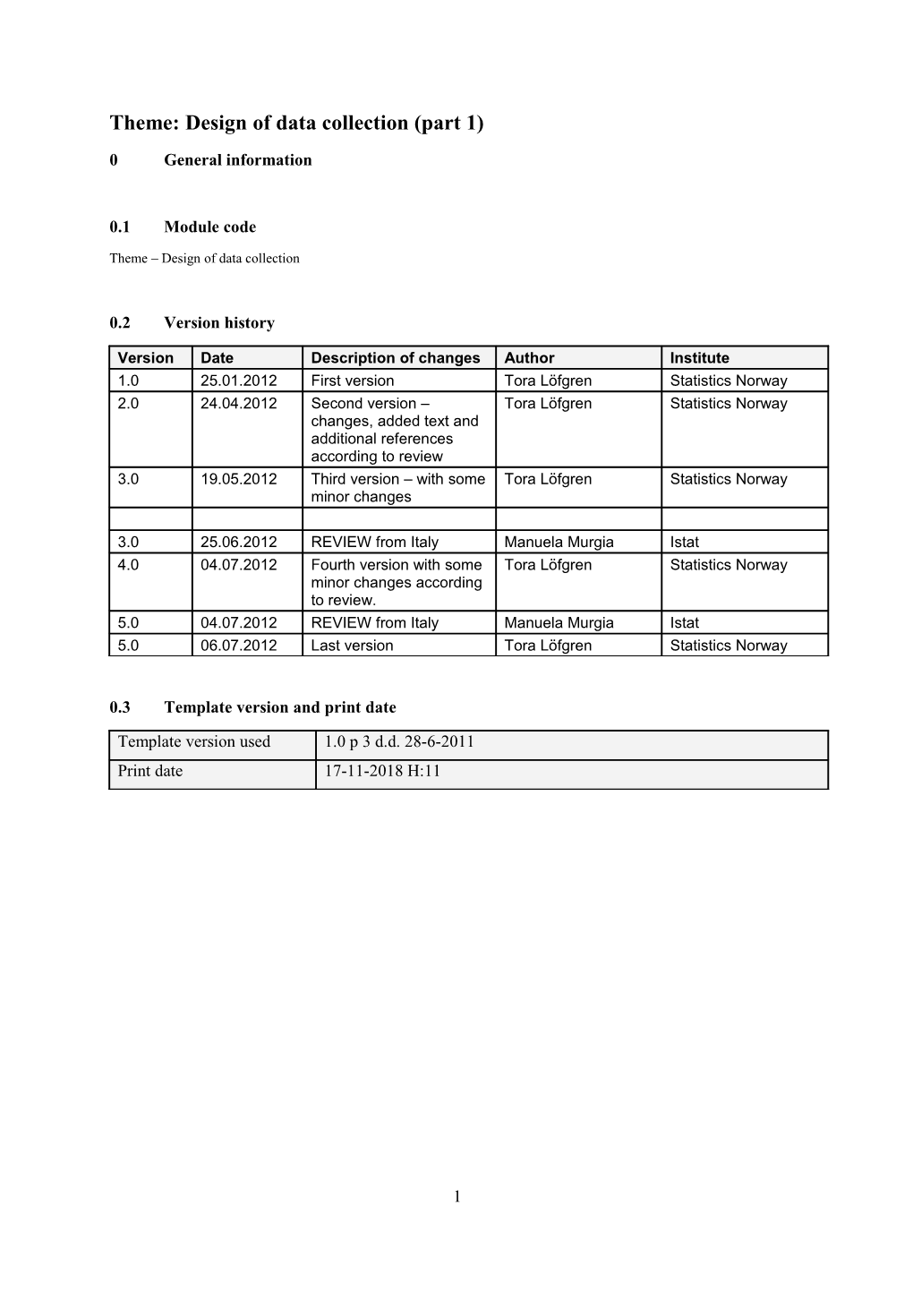 Theme: Design of Data Collection