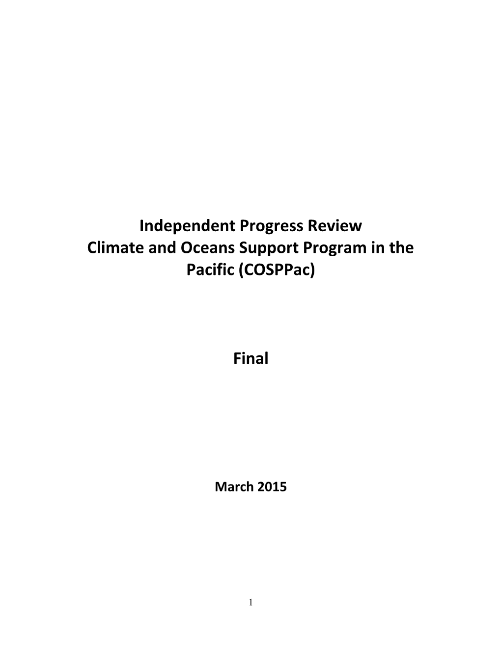 Climate and Oceans Support Program in the Pacific (Cosppac)