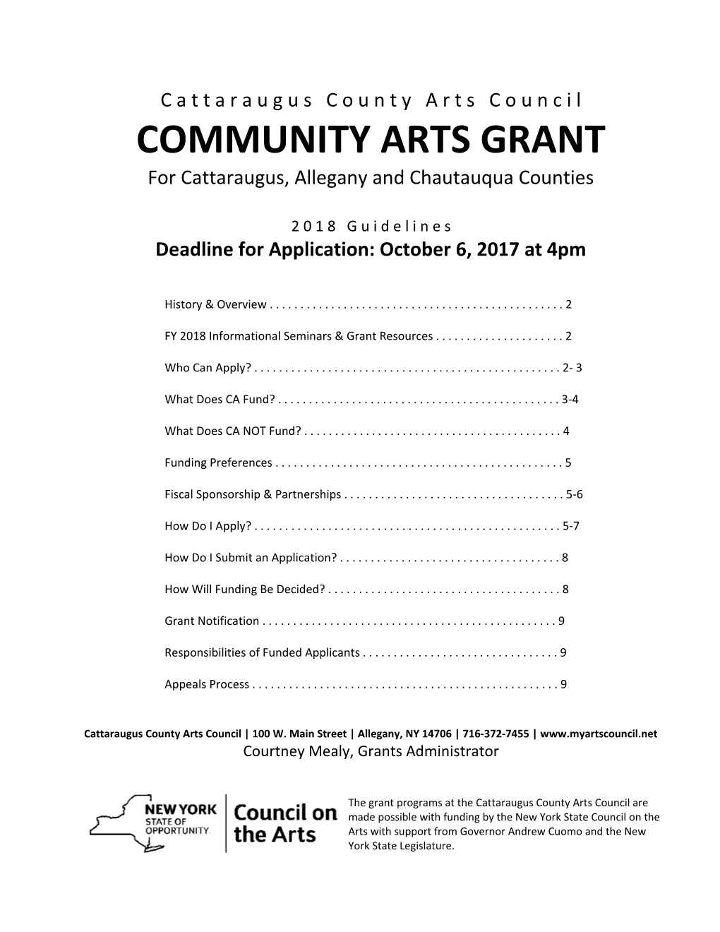 Community Arts Grant
