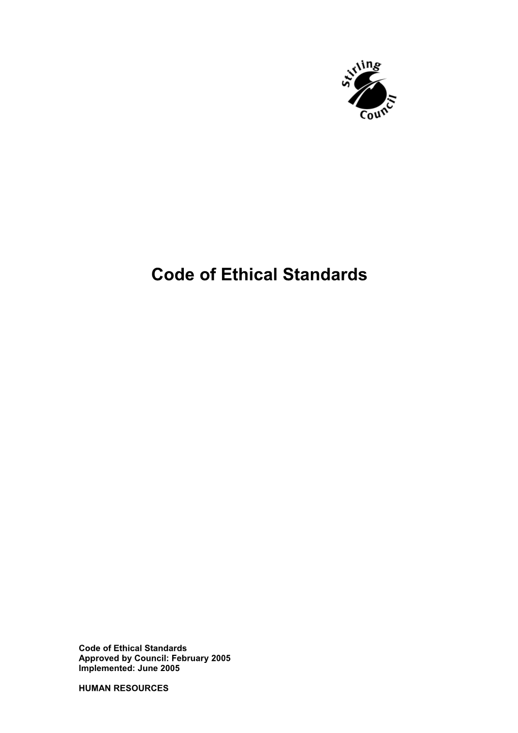 Code of Ethical Standards