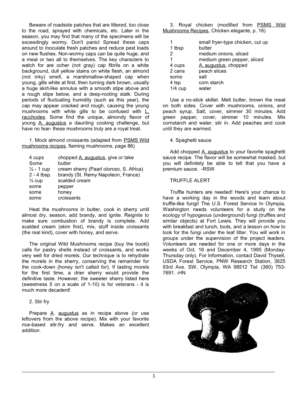 August, 1995South Vancouver Island Mycological Societyvol. 2.6