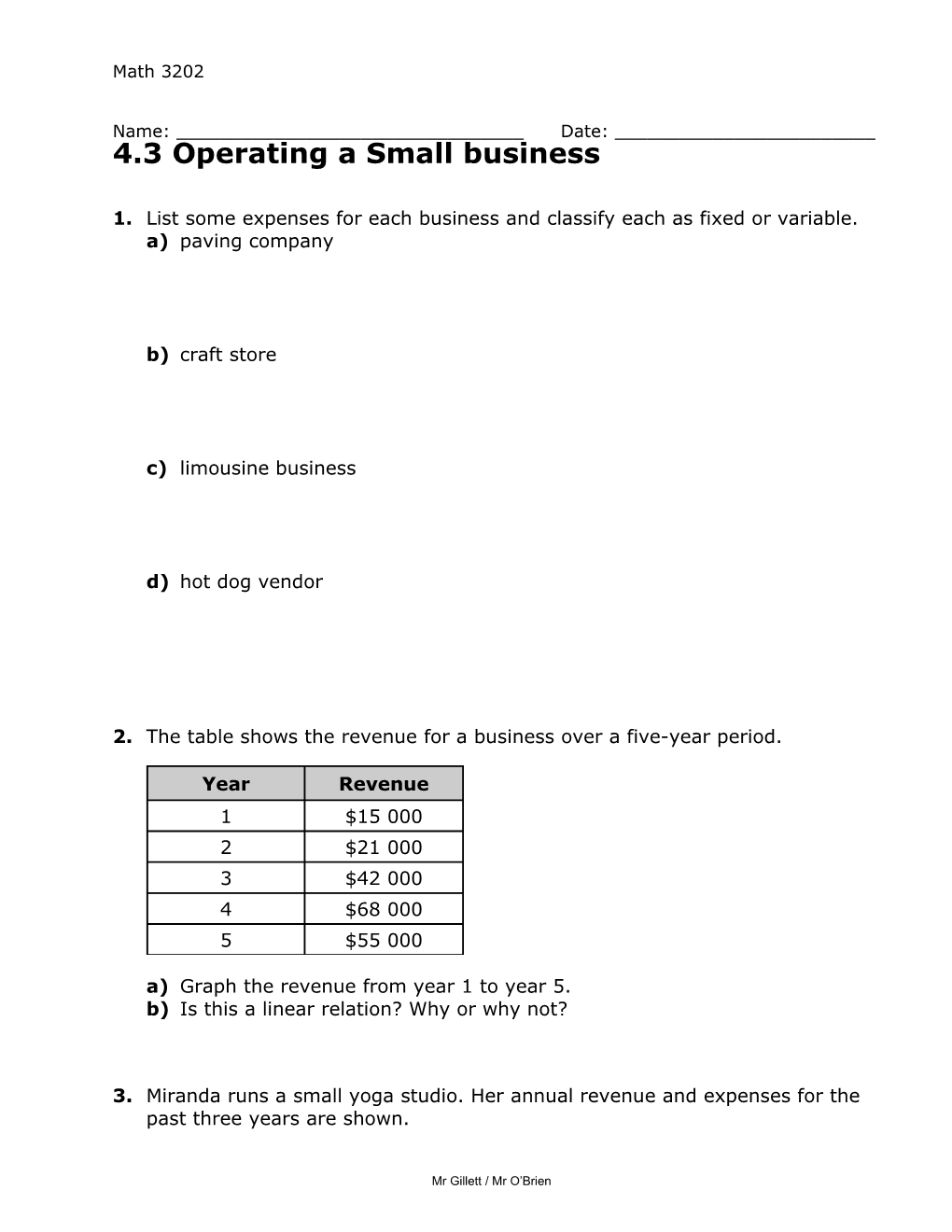 4.3Operating a Small Business