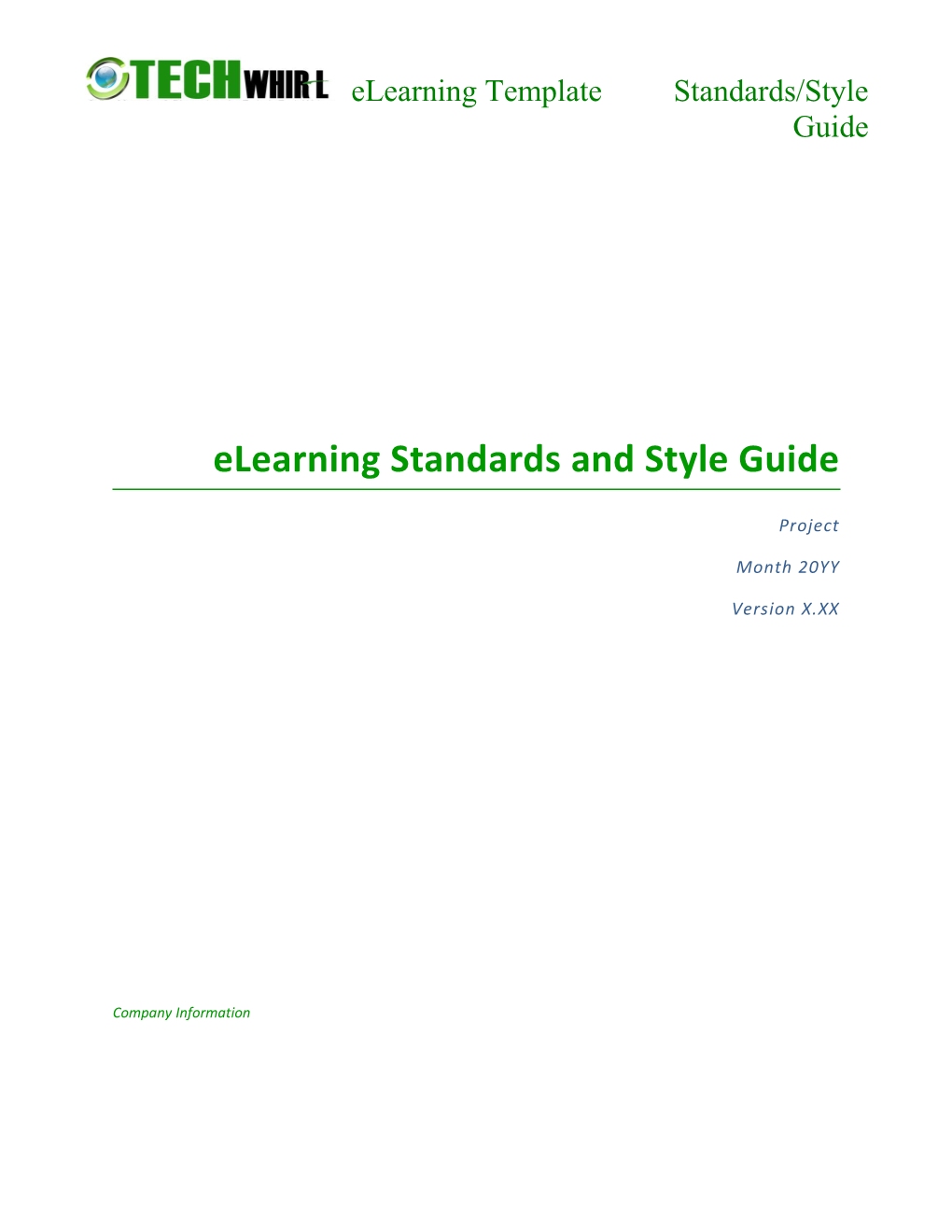 Elearningstandards and Style Guide