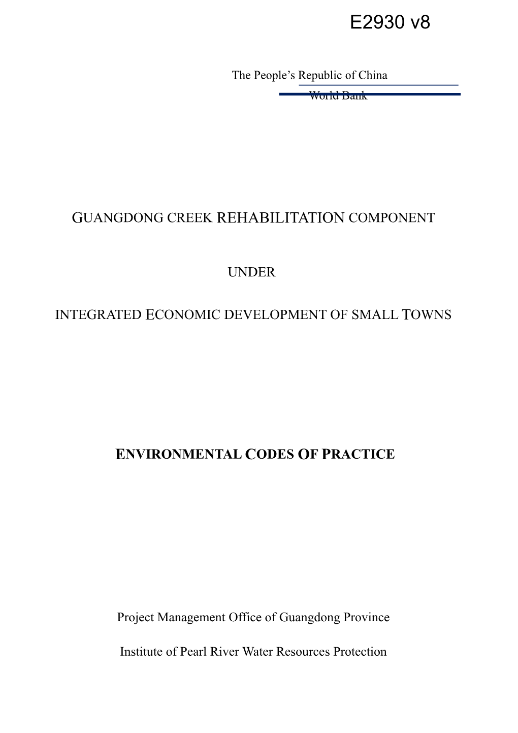 Guangdong Creekrehabilitation Component Under
