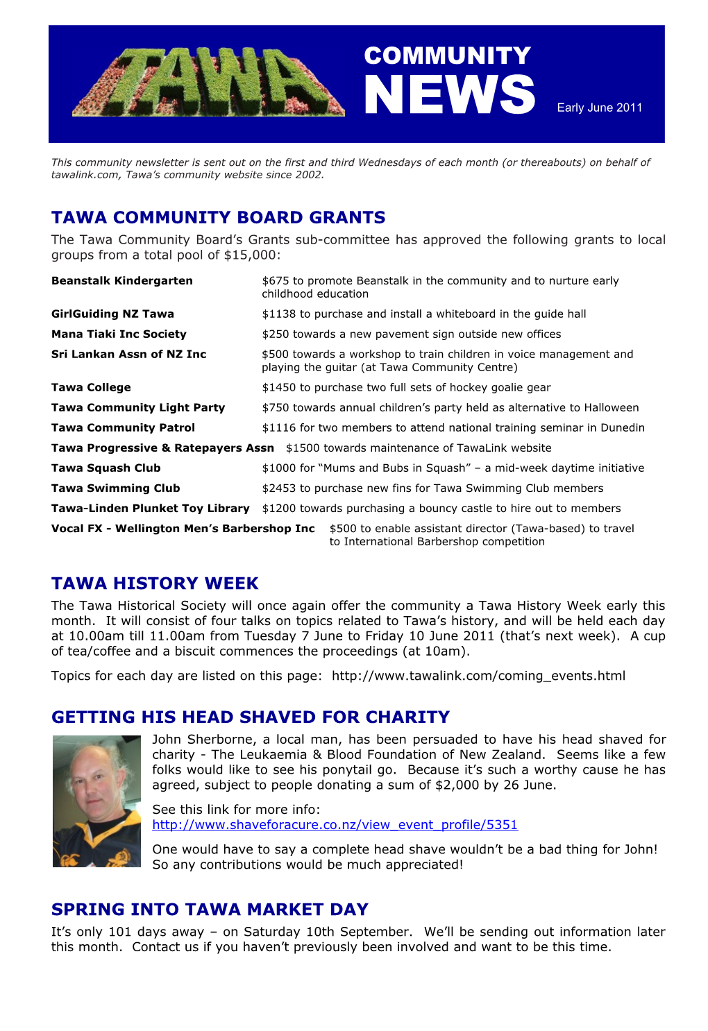 Tawa Community Board Grants