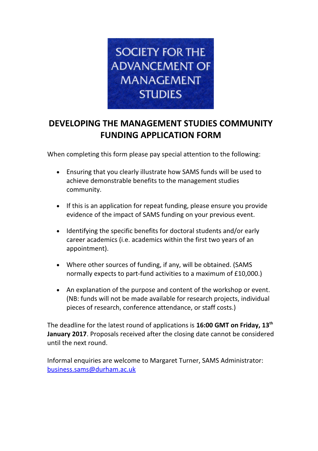Developing the Management Studies Community