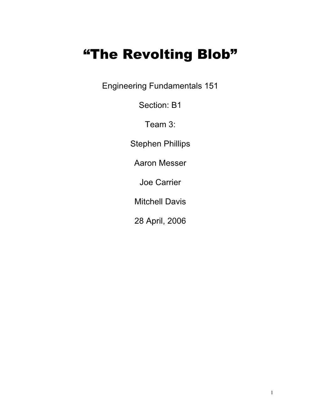 The Revolting Blob