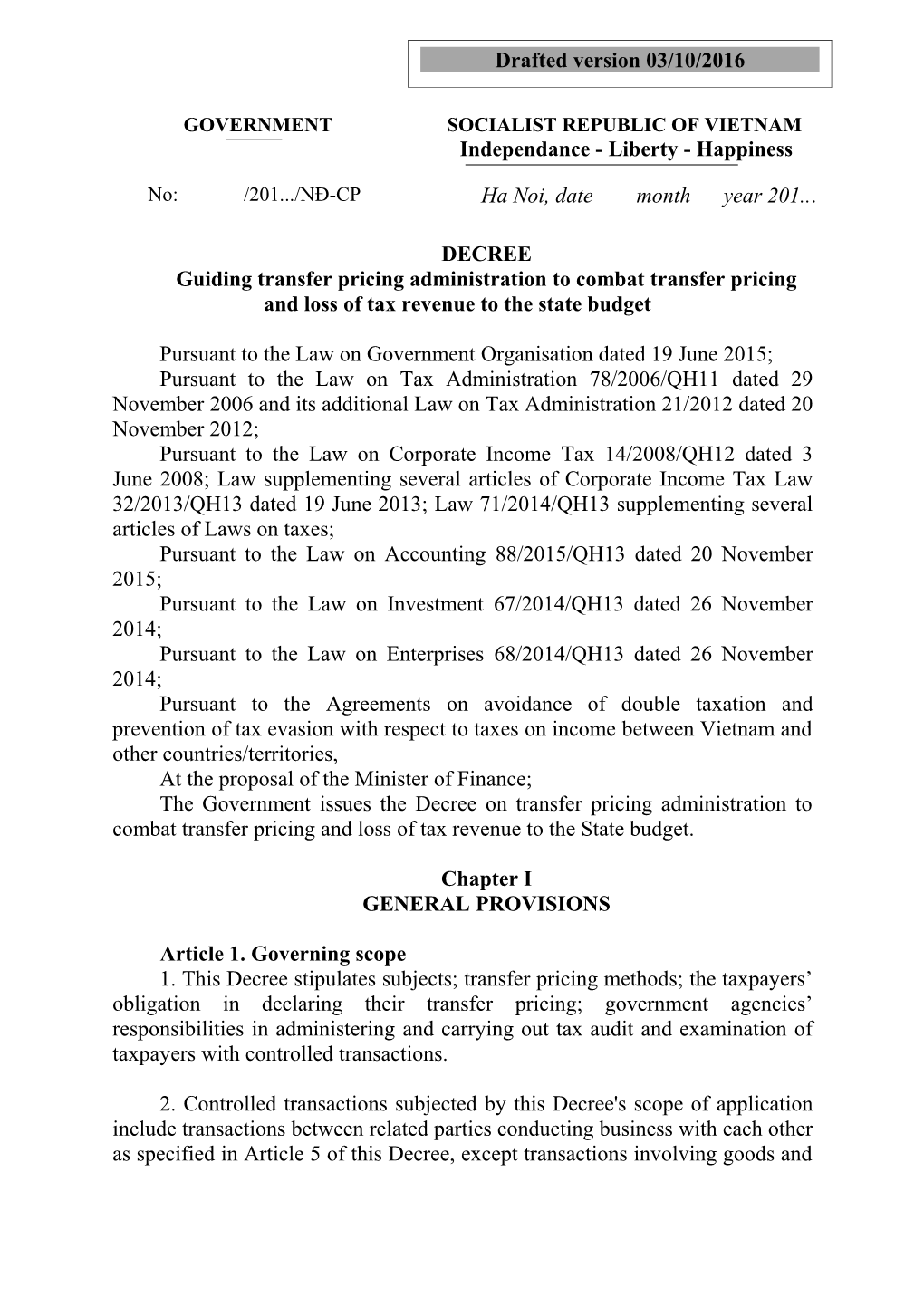 Guiding Transfer Pricing Administration to Combat Transfer Pricing and Loss of Tax Revenue