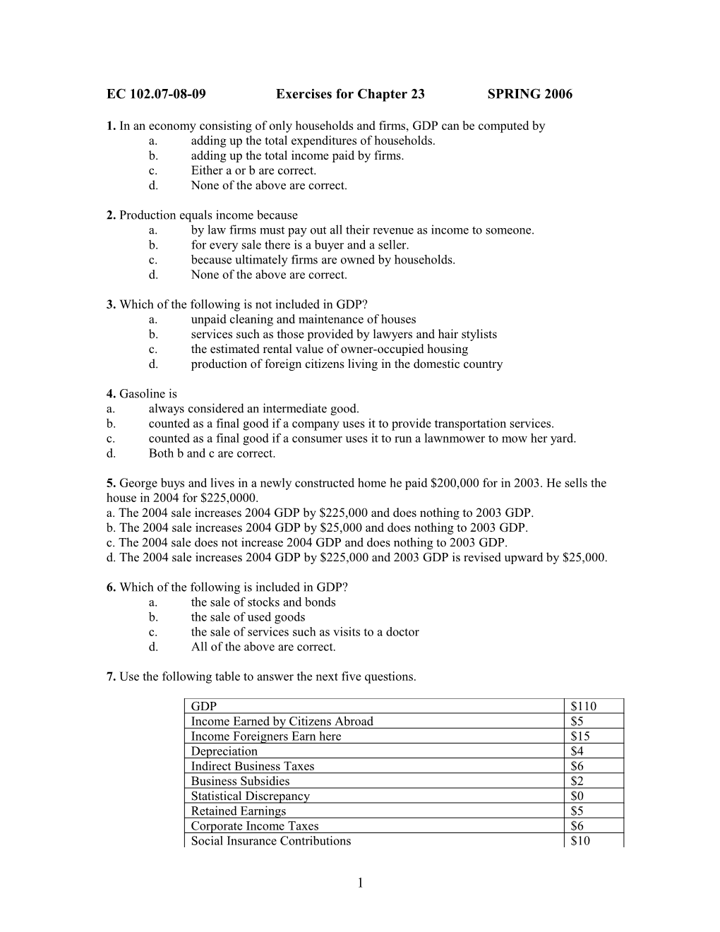 Exercises for Chapter 23