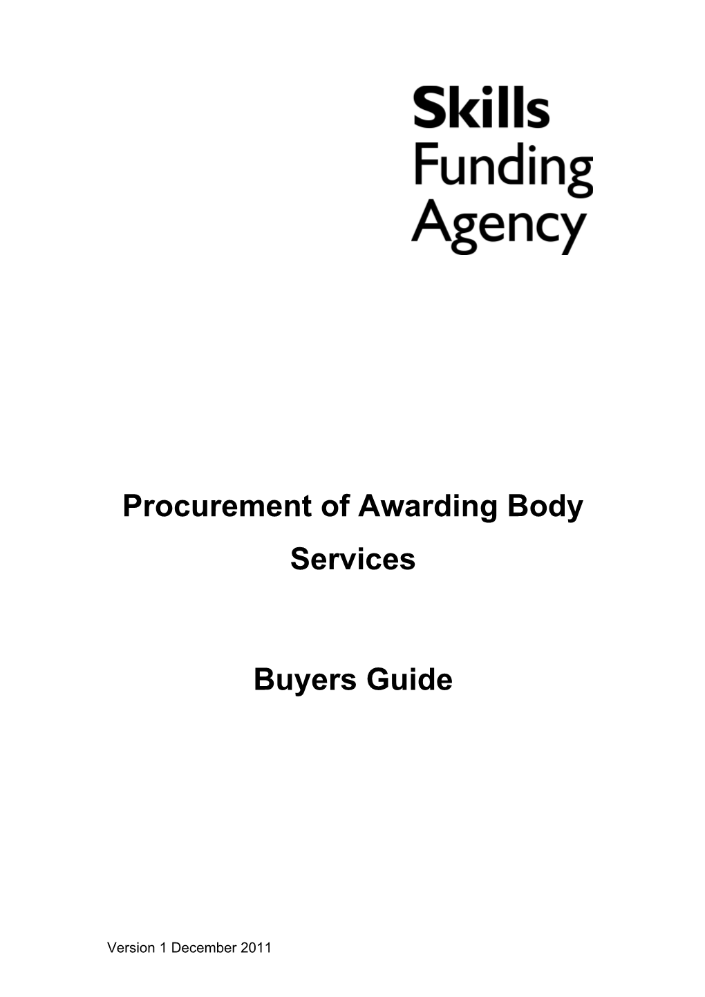 Buyers Guide Awarding Organisation Services