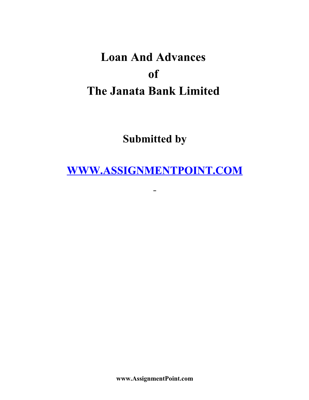 Loan and Advances