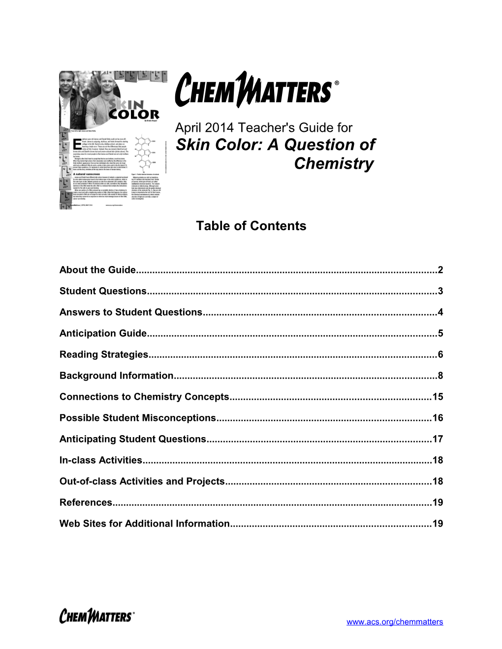 Skin Color: a Question of Chemistry