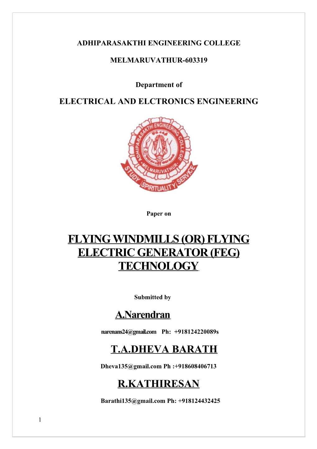 Electrical and Elctronics Engineering