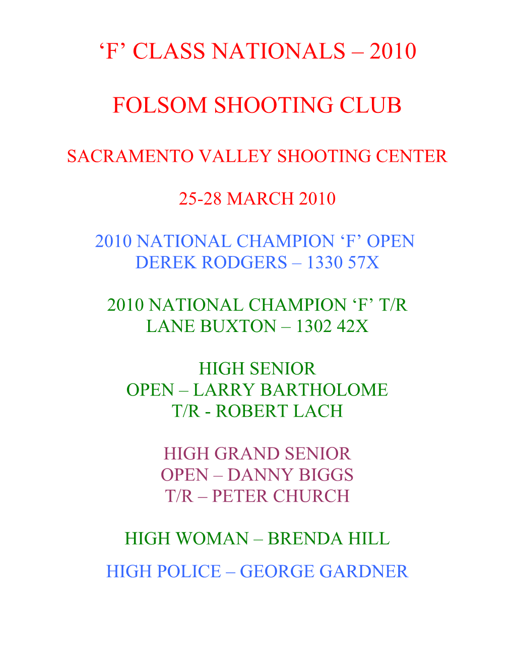 Sacramento Valley Shooting Center