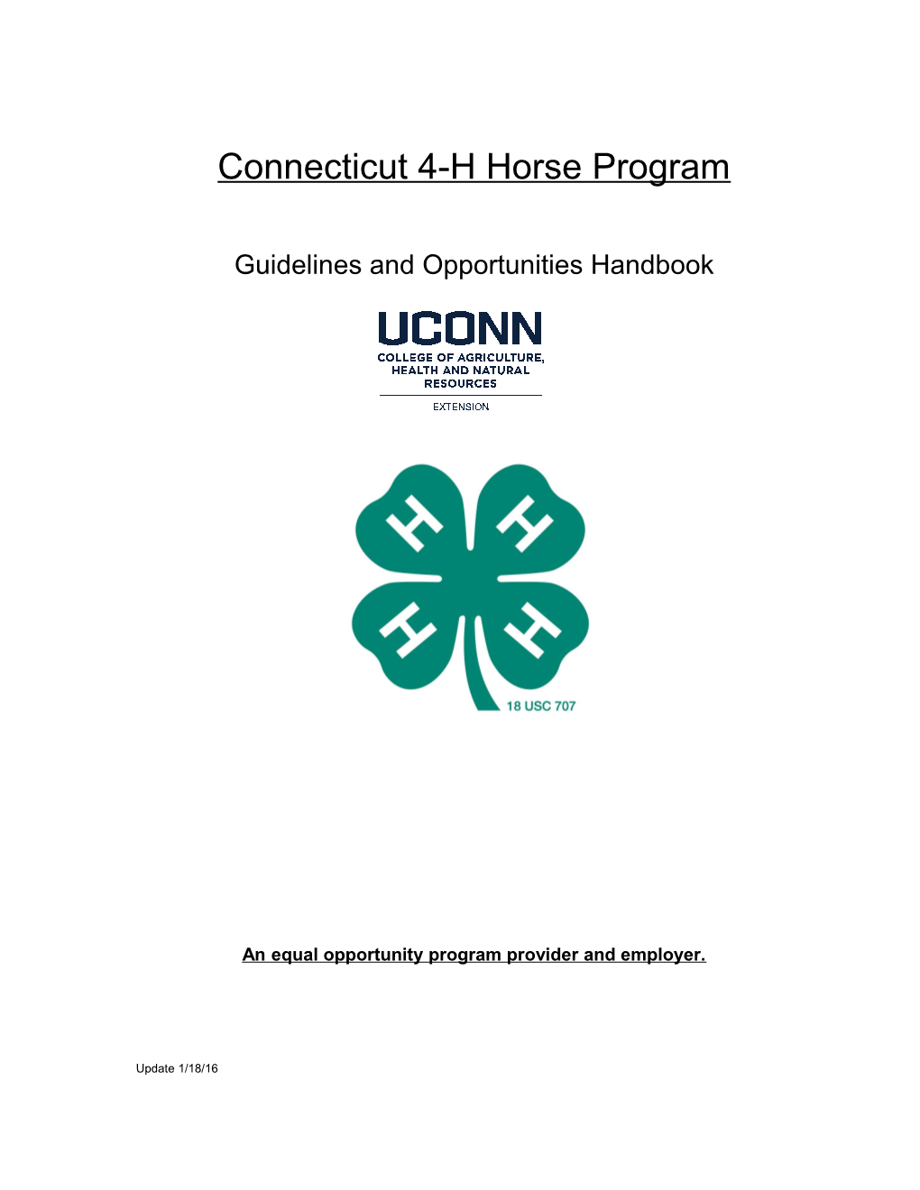 Connecticut 4-H Horse Program
