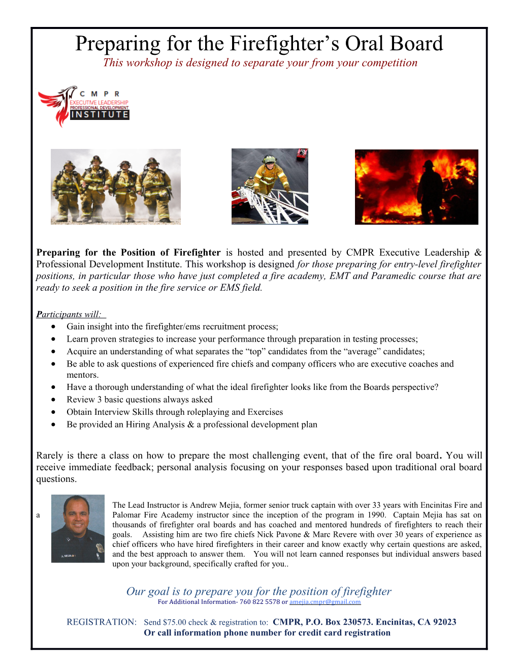 Preparing for the Firefighter S Oral Board