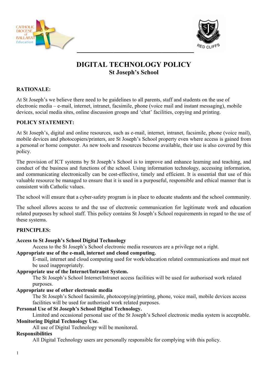 Electronic Media Policy