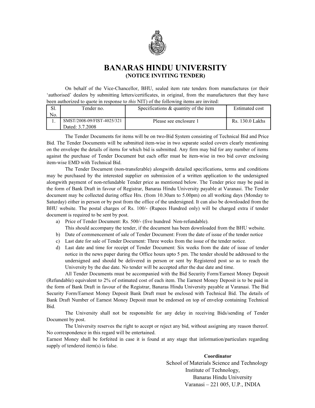 Banaras Hindu Unversity
