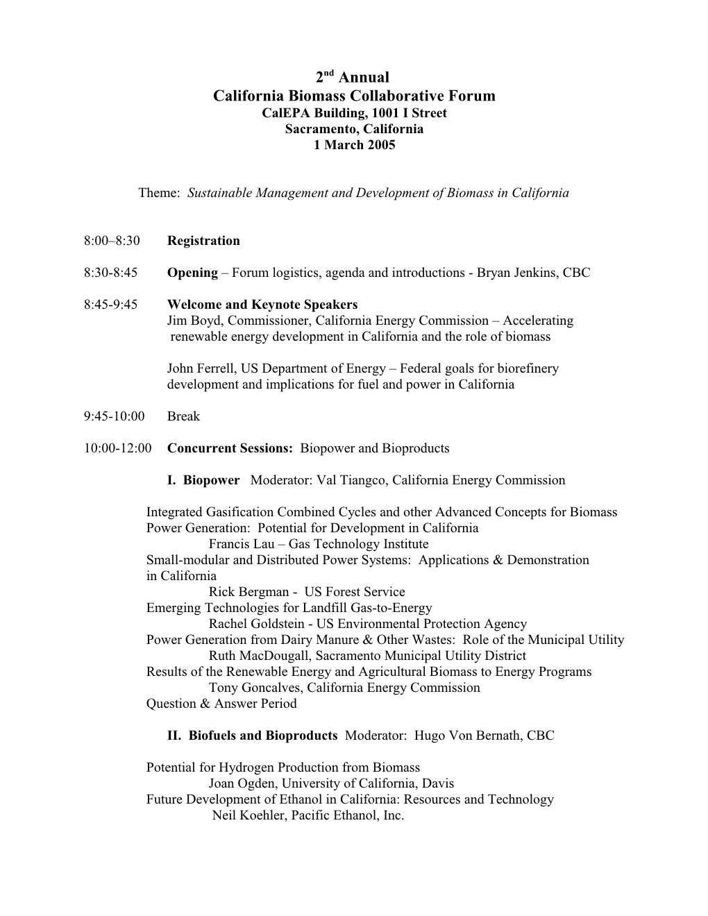 Californiabiomass Collaborative Forum