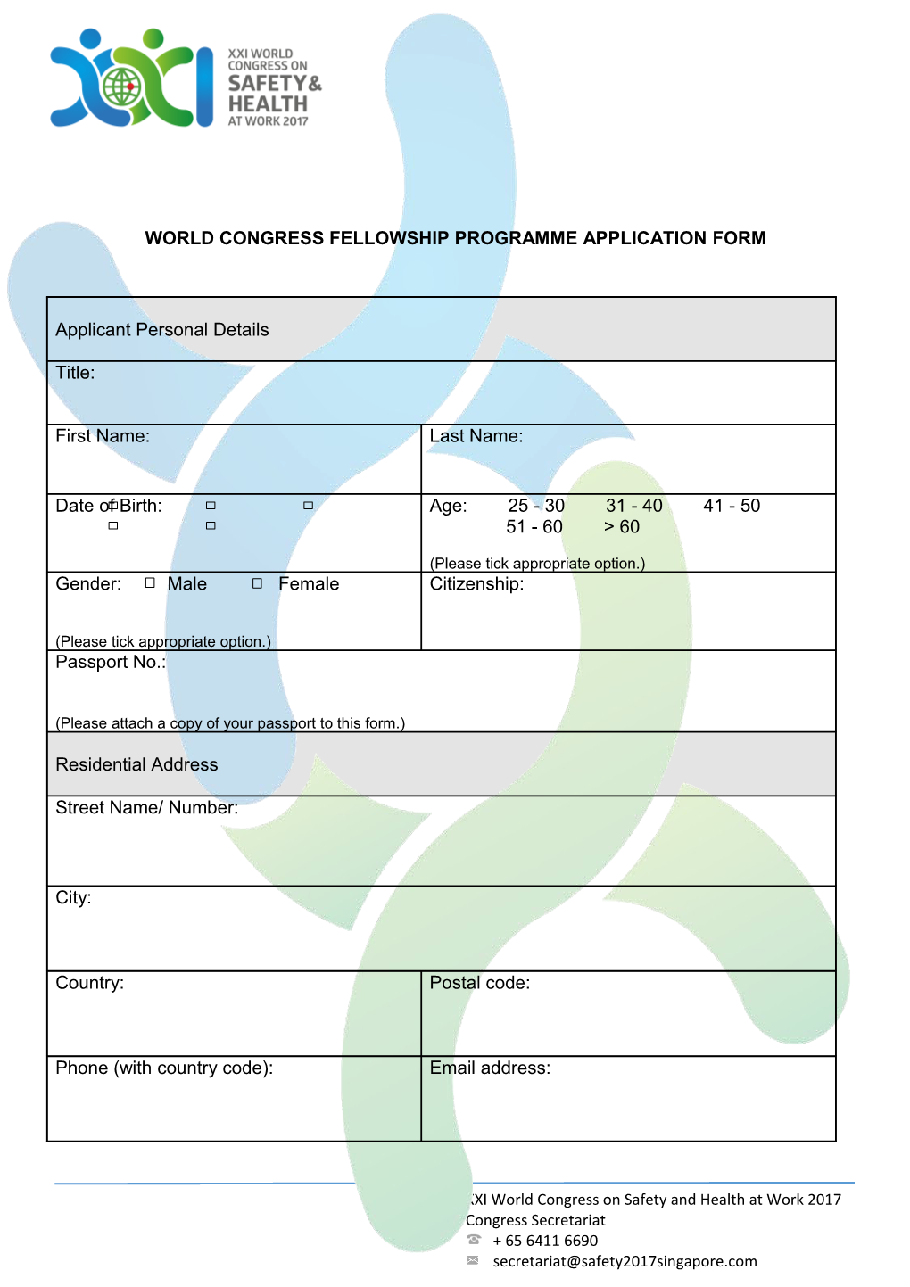 World Congress Fellowship Programme
