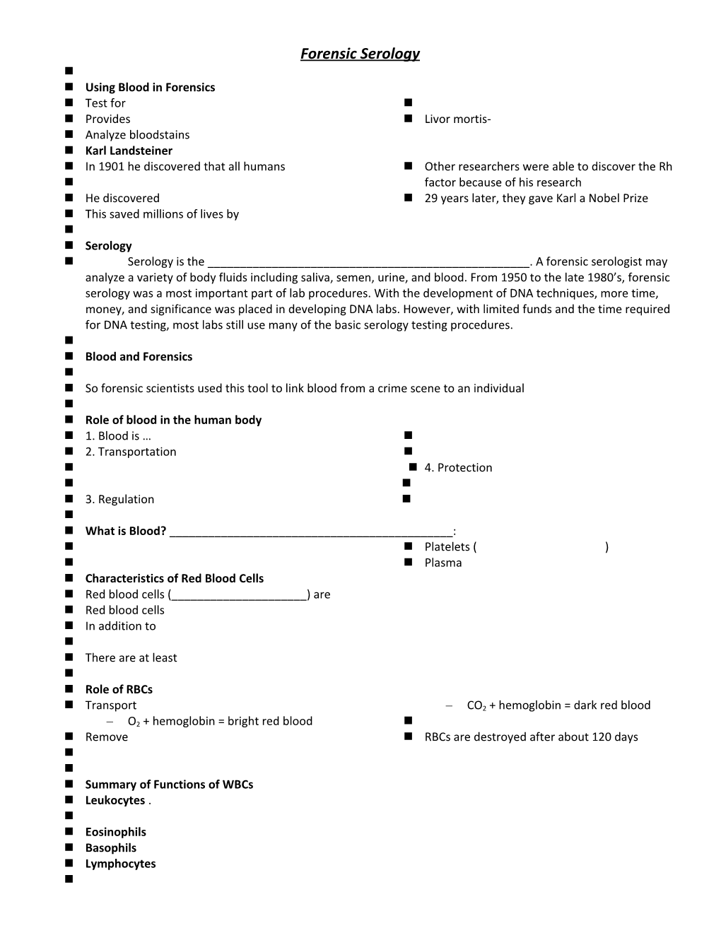 Forensic Serology