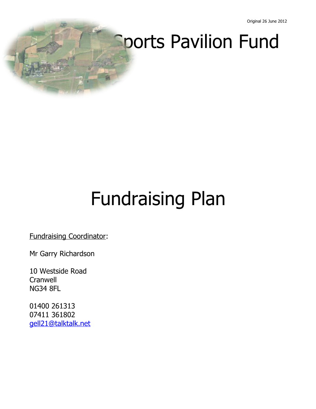 Cranwell Sports Pavilion Fund