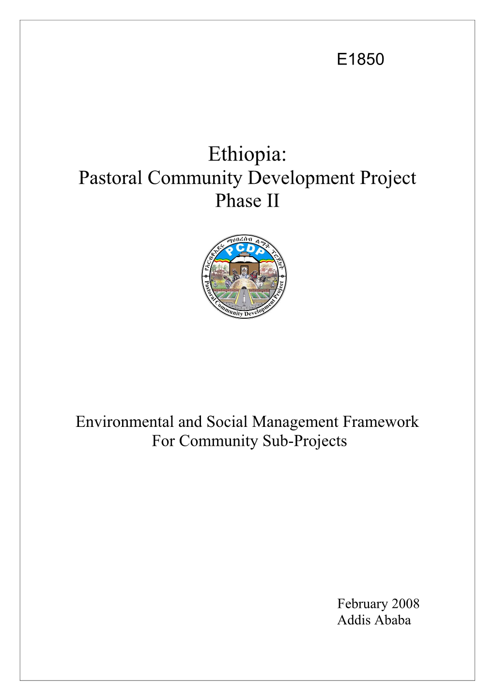 Pastoral Community Development Project