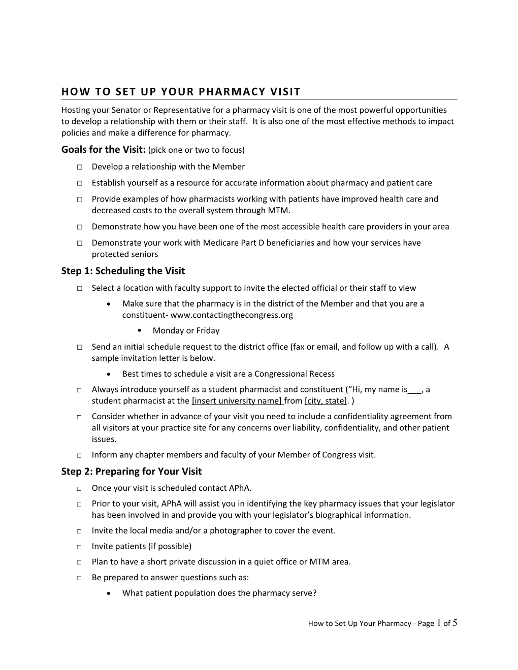 How to Set up Your Pharmacy Visit