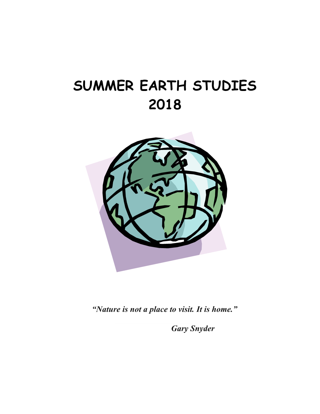 Summer Earth Studies