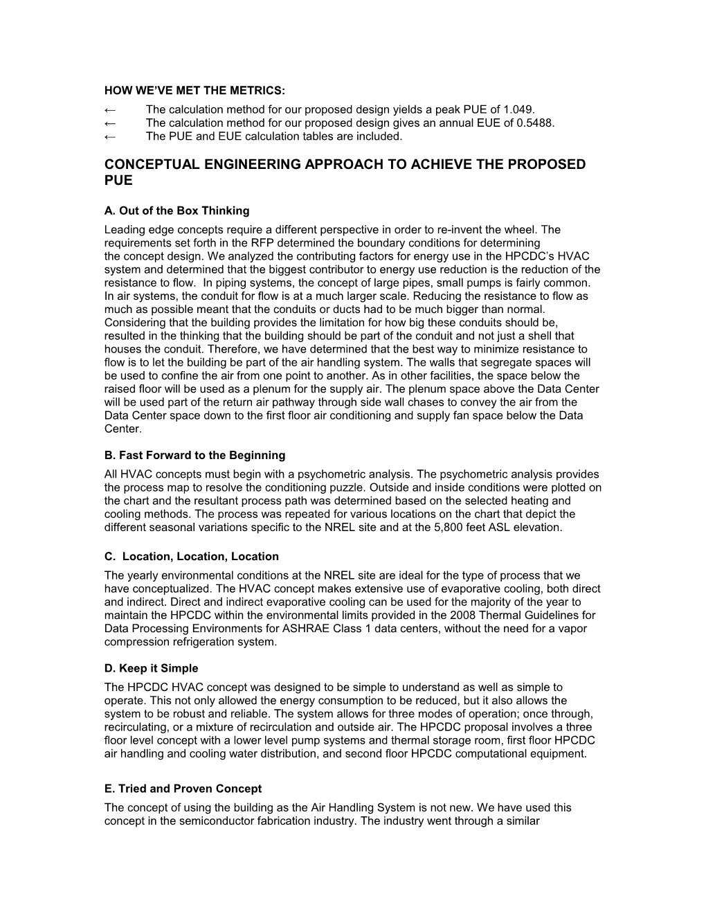 How We Ve Met the Metrics