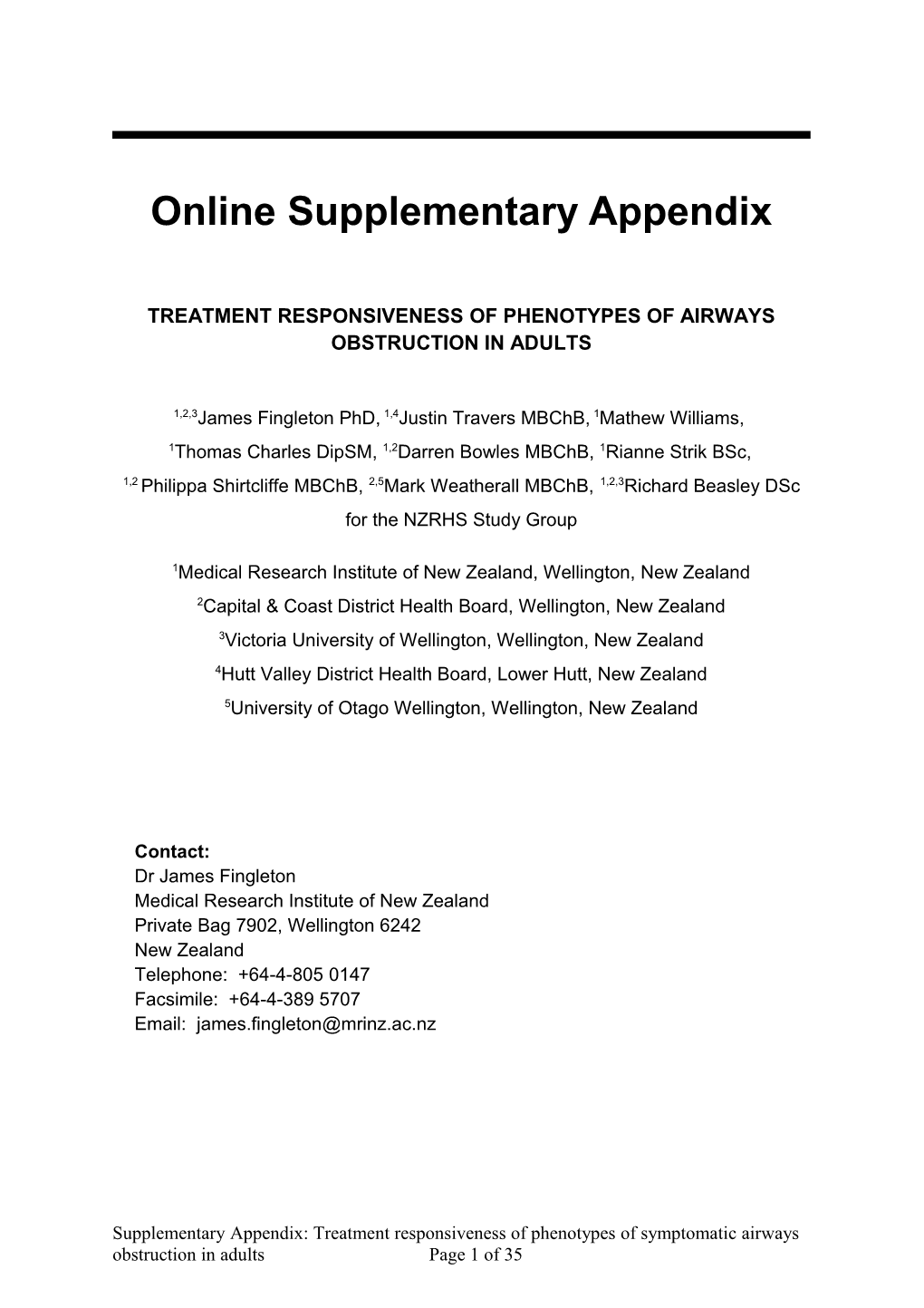 Treatment Responsivenessof Phenotypes of Airways Obstruction in Adults