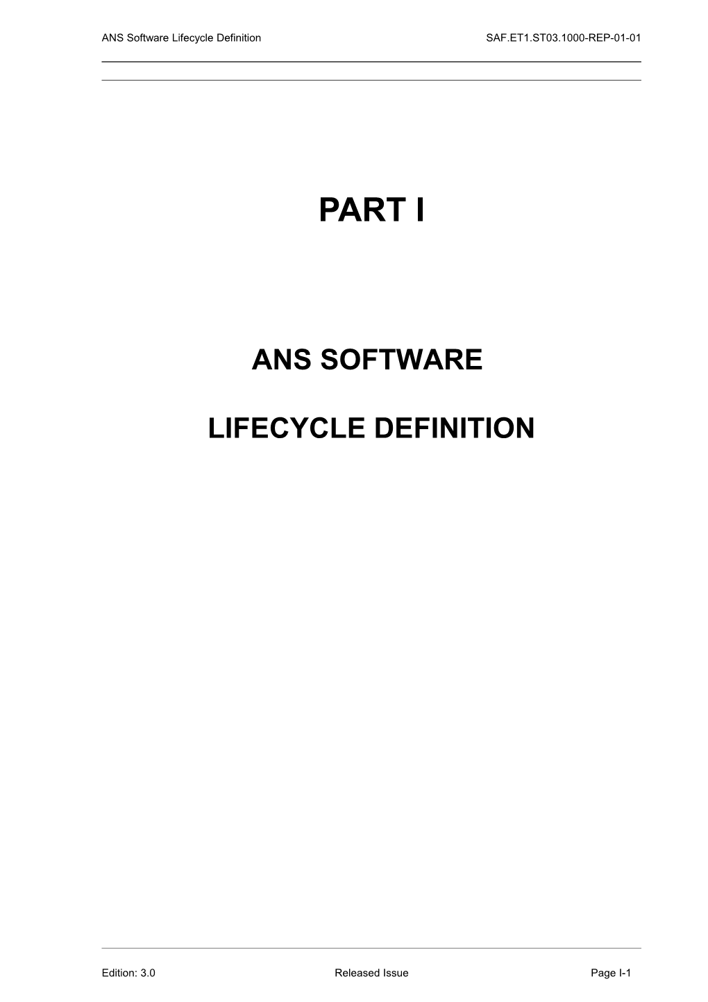 ANS Software Lifecycle Definitionsaf.ET1.ST03.1000-REP-01-01