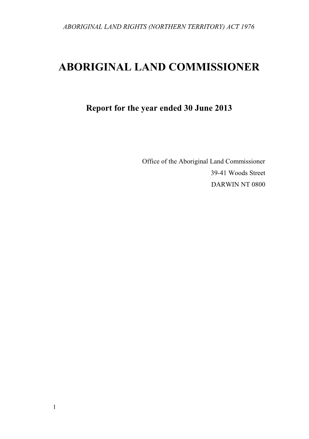 Aboriginal Land Rights (Northern Territory) Act 1976