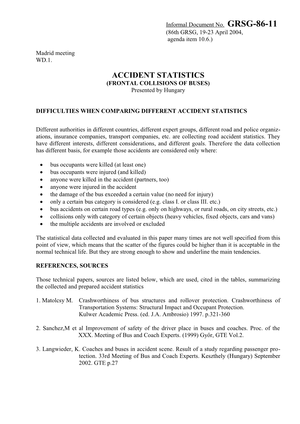 Accident Statistics