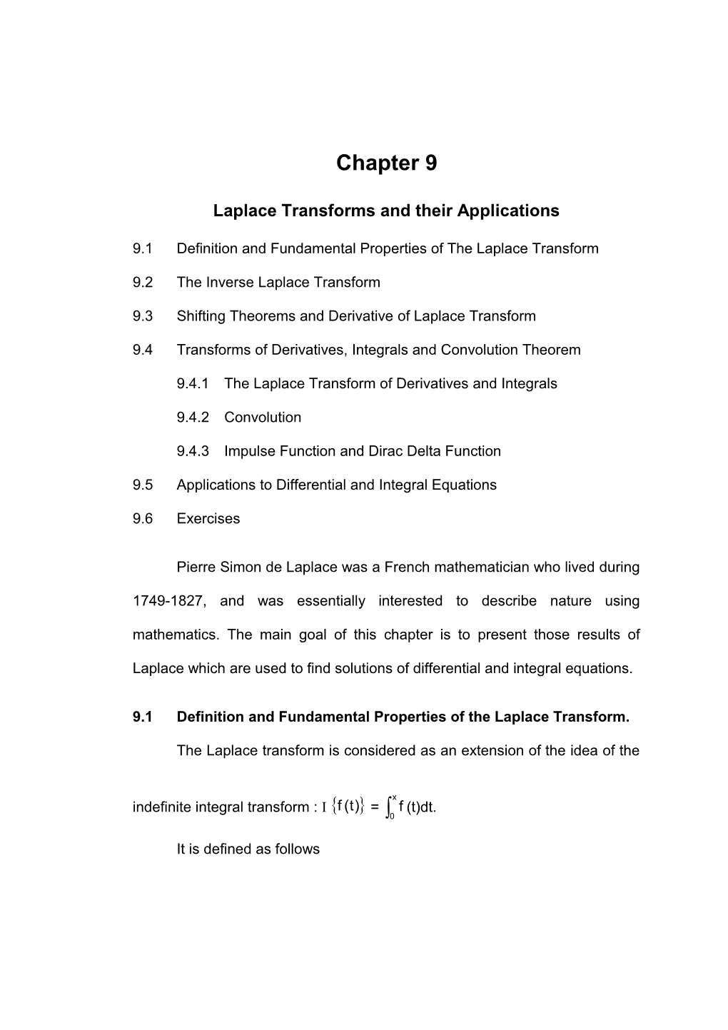 Laplace Transforms and Their Applications