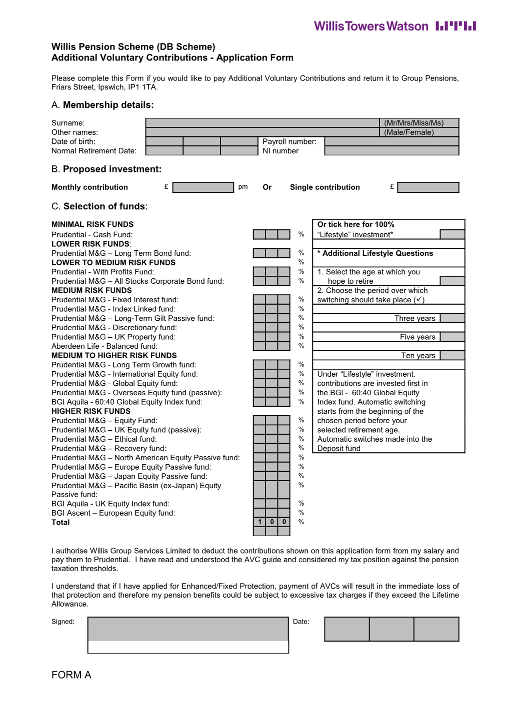 Willis Pension Scheme