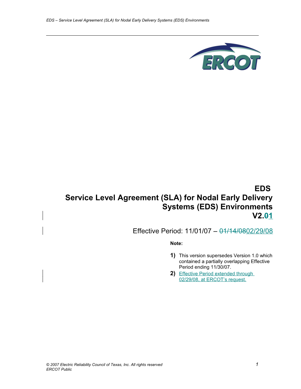 SLA - Nodal EDS Environments