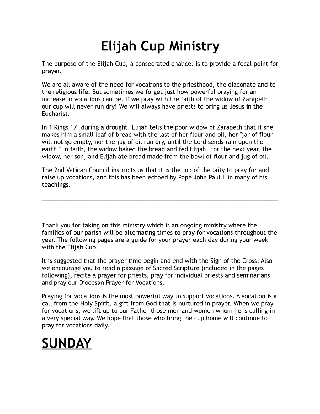 Elijah Cup Ministry
