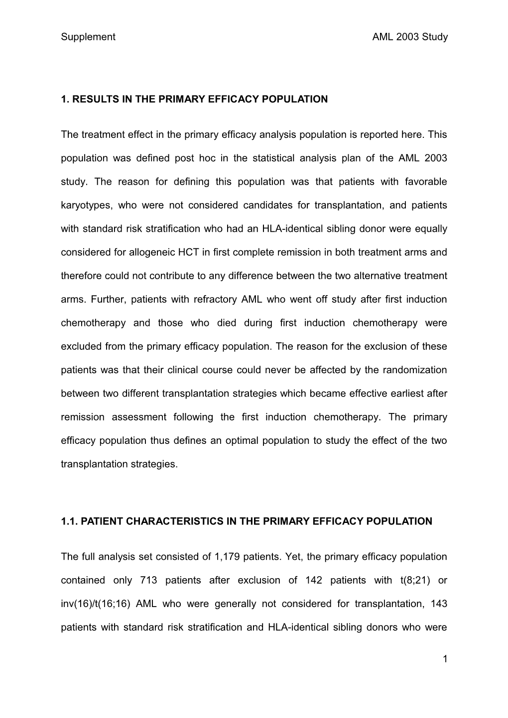 1. Results in the Primary Efficacy Population